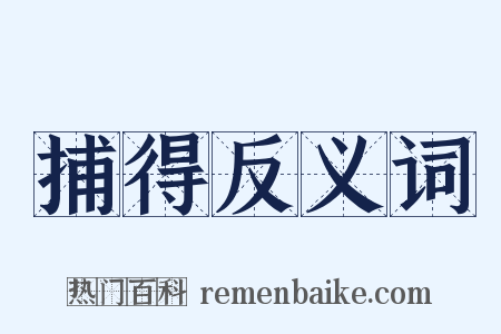 捕得反义词是什么意思的图片